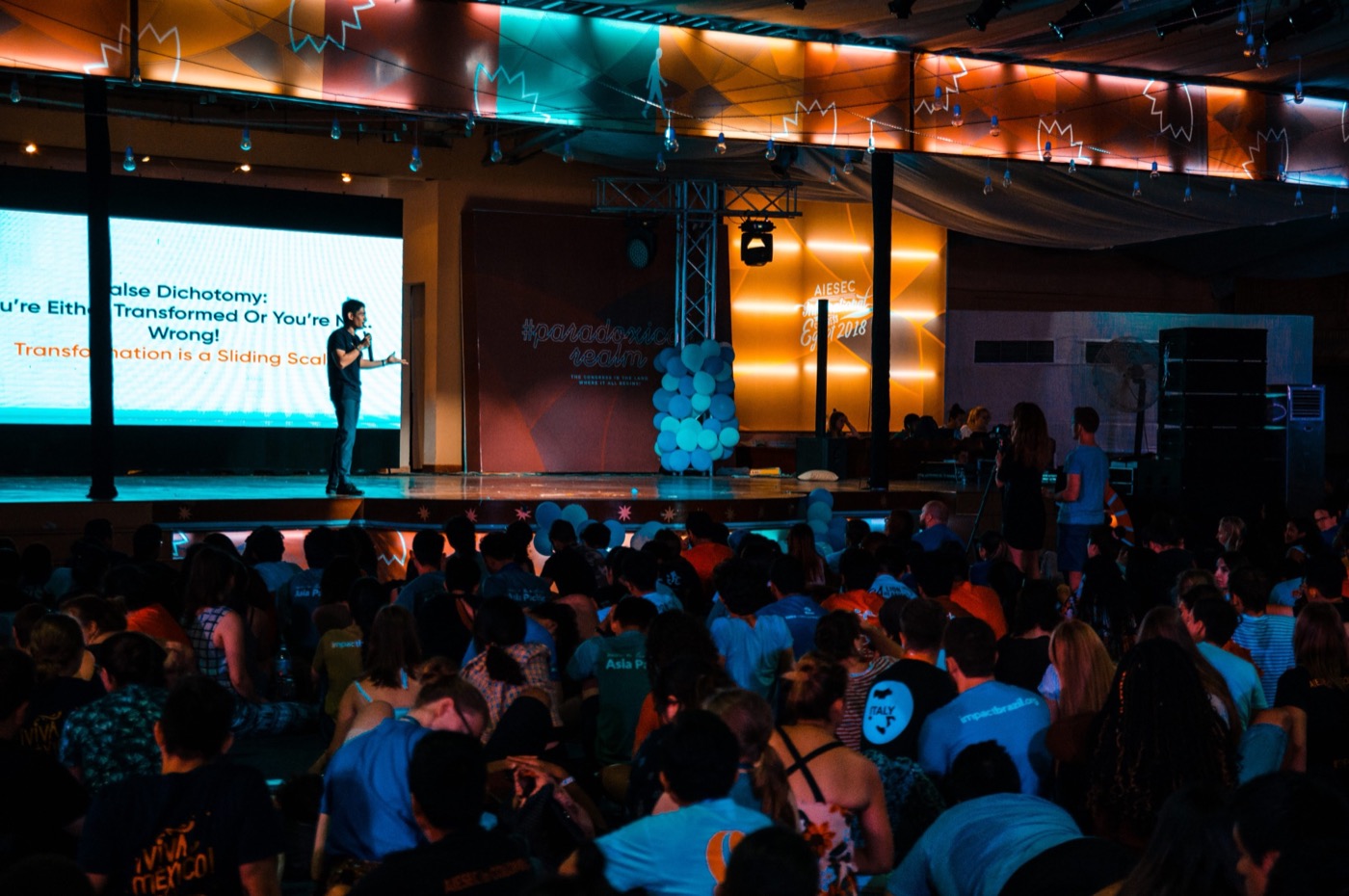 Ezekiel Vicente speaking to an international audience