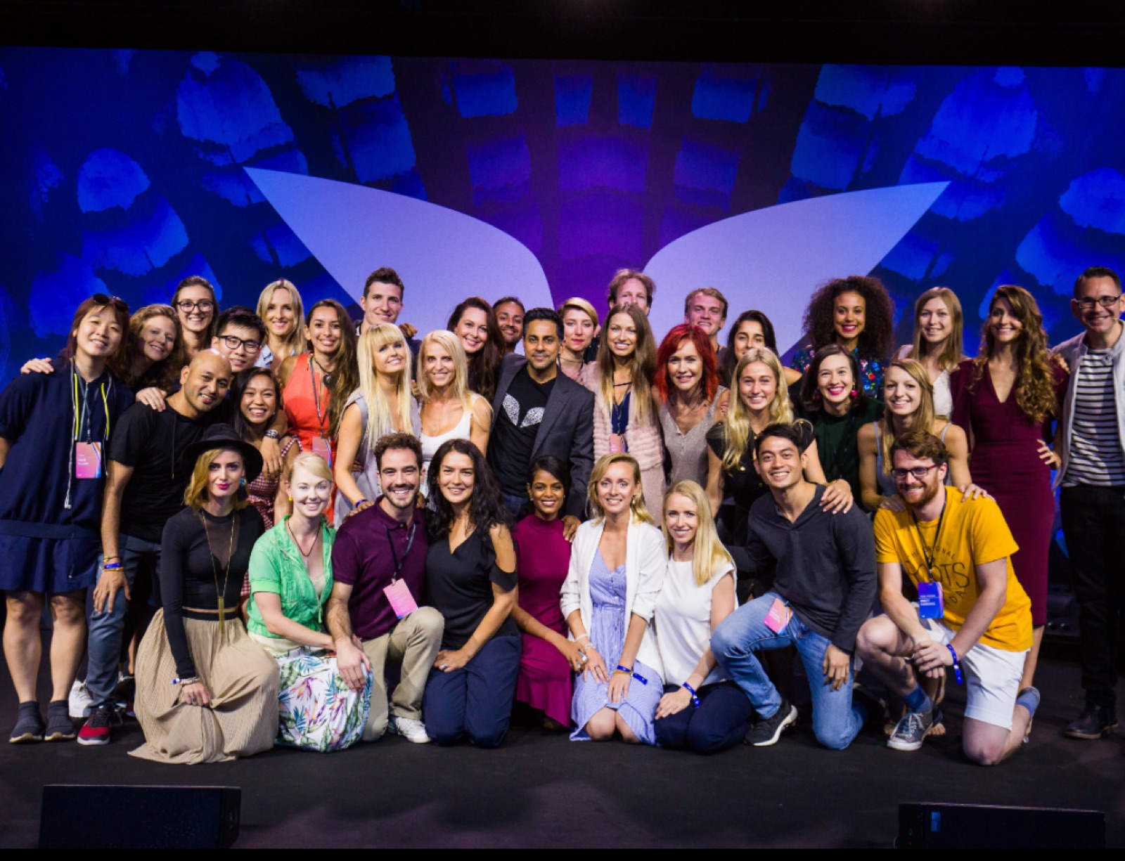 Ezekiel Vicente with colleagues at a Mindvalley event