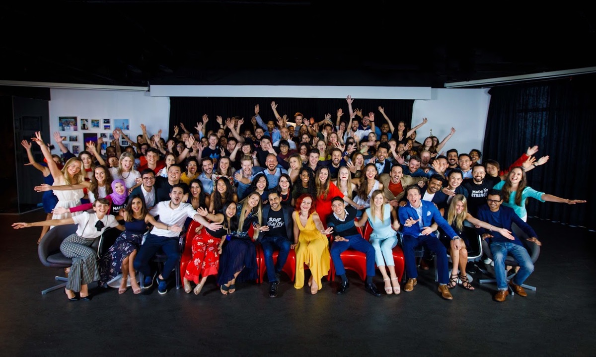 Ezekiel Vicente with the international Mindvalley team